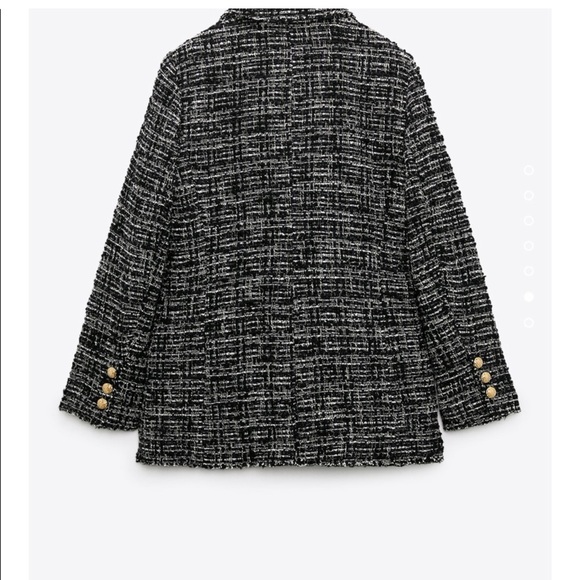 ZARA Double Breasted Textured Weave Coat - Picture 10 of 11